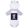 Fine Jersey Infant Short Sleeve Raglan Bodysuit with Hood & Ears Thumbnail