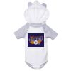 Fine Jersey Infant Short Sleeve Raglan Bodysuit with Hood & Ears Thumbnail